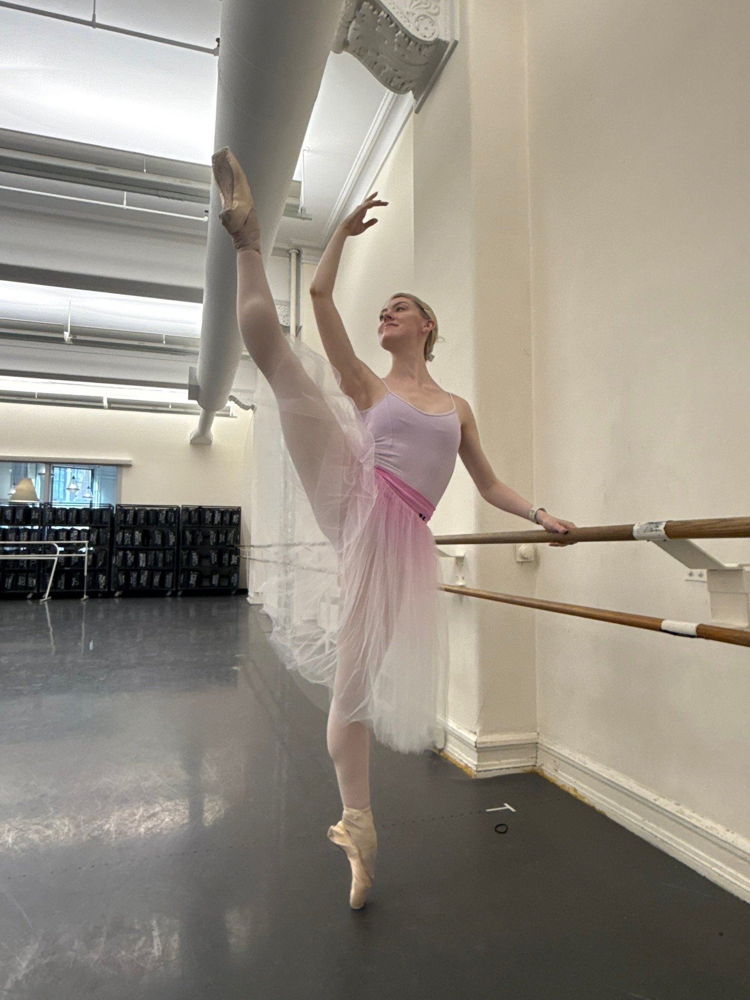 At the studio of American Ballet Theatre