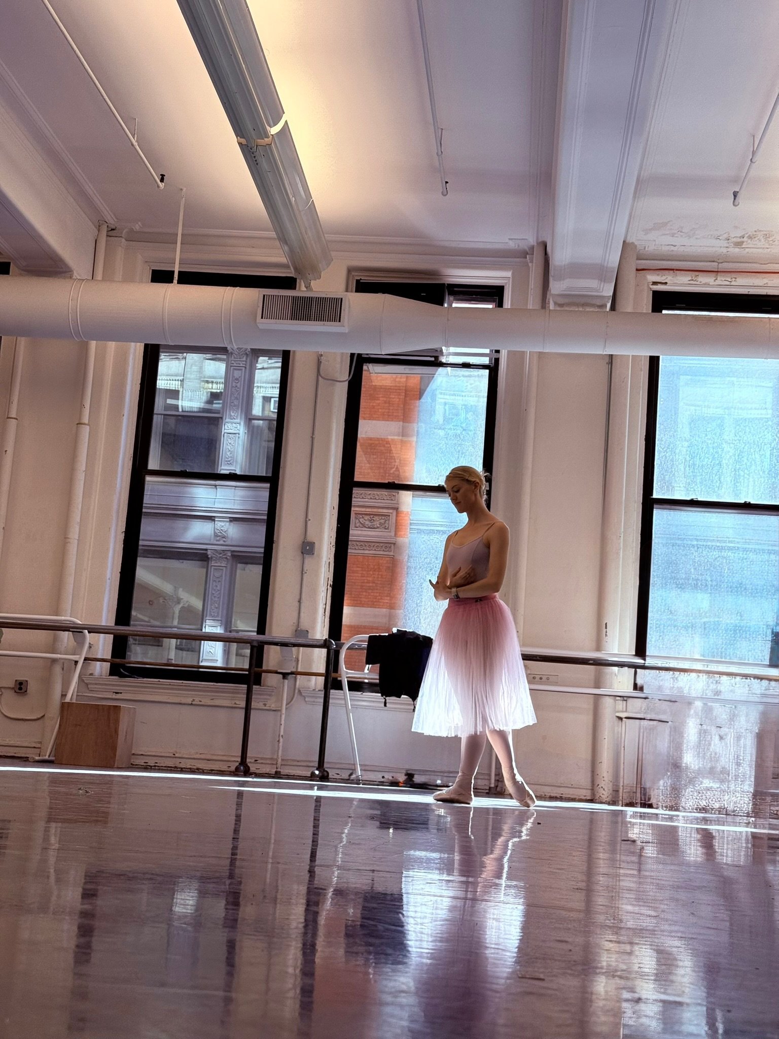 At the studio of American Ballet Theatre